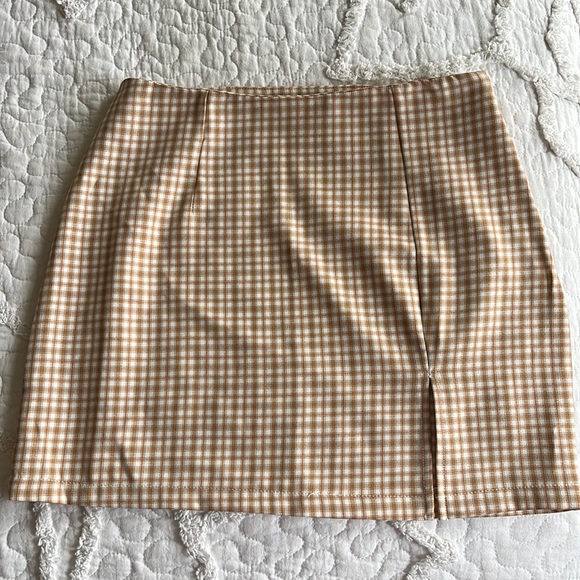 Plaid Pencil Mini Skirt - Picture 1 of 3